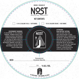 Nost Brewing Project Reawakened April 2022