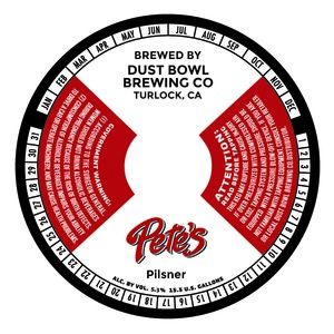 Dust Bowl Brewing Co Pete's Pilsner