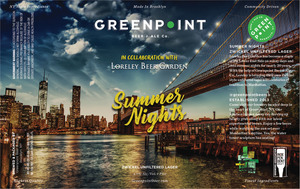 Greenpoint Beer Summer Nights Zwickel Unfiltered Lager May 2022