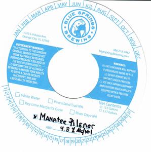 Blue Springs Brewing Manatee Pilsner