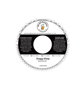 Shaggy Sheep Hazy Pale Ale April 2022