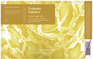 Commonwealth Brewing Co Lemony Snicket