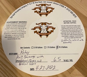 The Goat Brewing Co Patsy April 2022