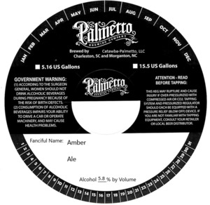 Palmetto Brewing Company Amber April 2022