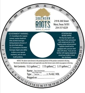 Southern Roots Brewing Company Tres Hermanas