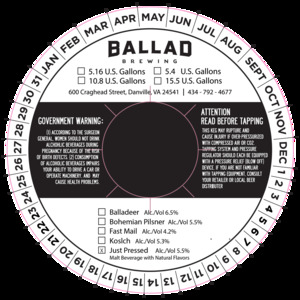 Ballad Brewing Just Pressed