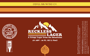 Odell Brewing Co. Reckless Lager April 2022