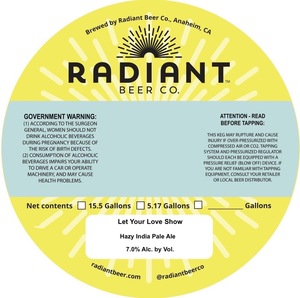 Radiant Beer Co. Let Your Love Show