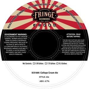 Fringe Beerworks Calliope Cream Ale