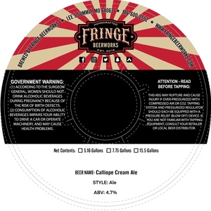 Fringe Beerworks Calliope Cream Ale