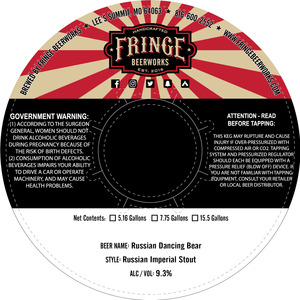 Fringe Beerworks Russian Dancing Beer May 2022