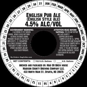 Mad Co Brew House English Pub Ale