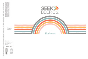 Seek Beer Company Fortune Pilsner