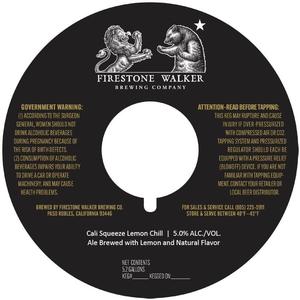 Firestone Walker Brewing Company Cali Squeeze Lemon Chill