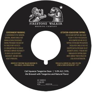 Firestone Walker Brewing Company Cali Squeeze Tangerine Daze