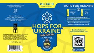 Well Crafted Beer Company Hops For Ukraine May 2022