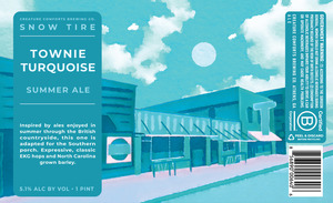 Creature Comforts Brewing Co. Townie Turquoise