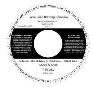 Wire Road Brewing Company Shock & Ahhh May 2022