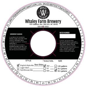 Whaley Farm Brewery Best Bitter May 2022