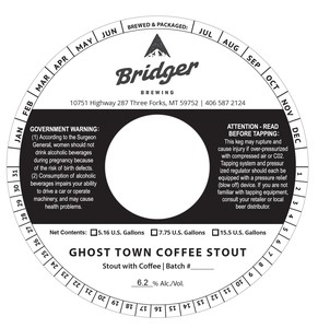 Ghost Town Coffee Stout May 2022