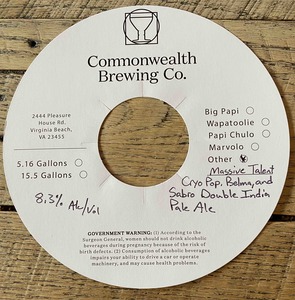Commonwealth Brewing Co Massive Talent