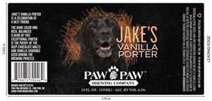 Paw Paw Brewing Company Jakes Vanilla Bean Porter May 2022