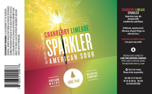 Lone Pine Brewing Company Cranberry Limeade Sparkler
