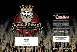King's Road Brewing Company Mill's Pils Lager Beer May 2022