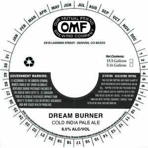 Dream Burner Cold India Pale Ale May 2022