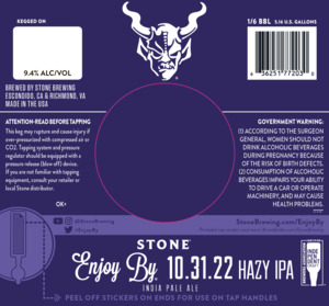 Stone Enjoy By 10.31.22 