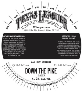 Texas Leaguer Brewing Company Down The Pike Lager