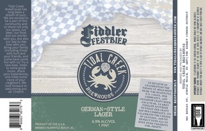 Tidal Creek Brewhouse Fiddler Festbier May 2022