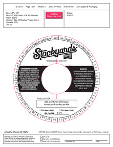 Stockyards Brewing Co. Mid-century Farmhouse American Farmhouse Ale May 2022