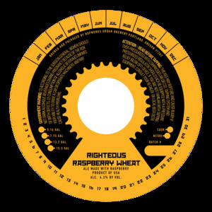 Hopworks Urban Brewery Righteous Raspberry Wheat Ale May 2022