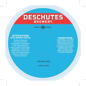 Deschutes Brewery Que Paso