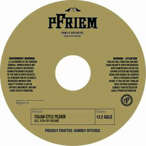 Pfriem Family Brewers Italian-style Pilsner