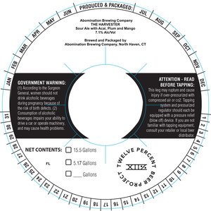 Abomination Brewing Company The Harvester May 2022