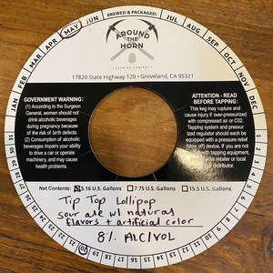 Around The Horn Brewing Company Tip Top Lollipop