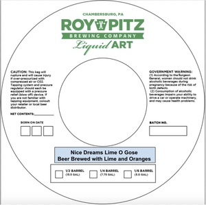 Roy-pitz Brewing Company Nice Dreams Lime O Gose