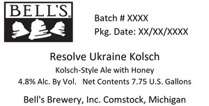 Bell's Resolve Ukraine Kolsch May 2022