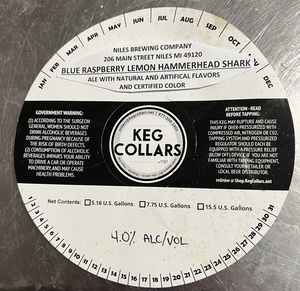 Niles Brewing Company Blue Raspberry Lemon Hammerhead Shark