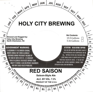 Holy City Brewing Red Saison