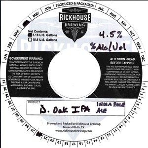 Rickhouse Brewing N. Oak IPA
