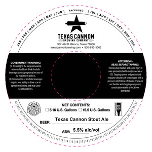 Texas Cannon Stout Ale 