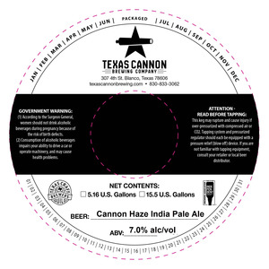 Cannon Haze India Pale Ale 