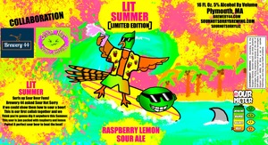 Sour Not Sorry Brewing Lit Summer, Raspberry Lemon Sour Ale