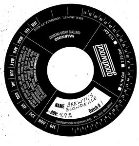 Goodwood Brewing Co Brewtus Blonde Ale