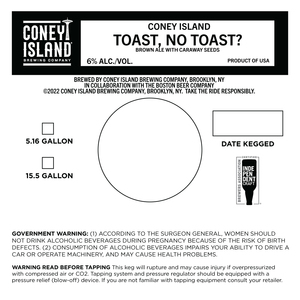 Coney Island Brewing Company Toast, No Toast? June 2022