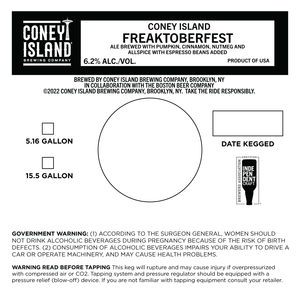 Coney Island Brewing Company Freaktoberfest