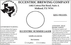 Eccentric Summer Lager 